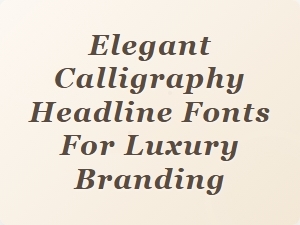 Elegant Calligraphy Fonts for Luxurious Brand Identity