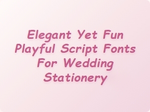 Elegant Yet Fun Playful Script Fonts for Wedding Stationery